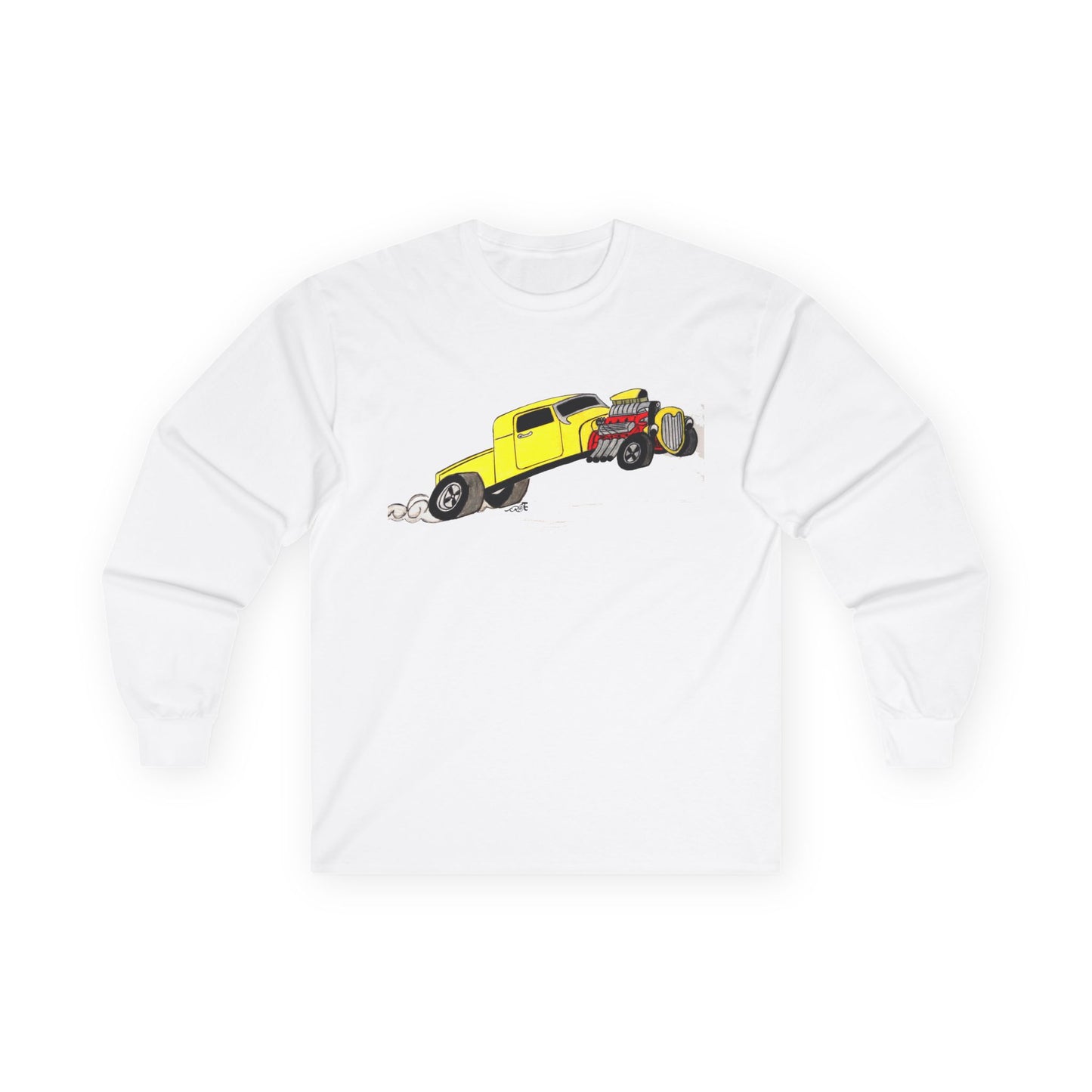 Yellow Hot Rod Softstyle Long Sleeve Tee