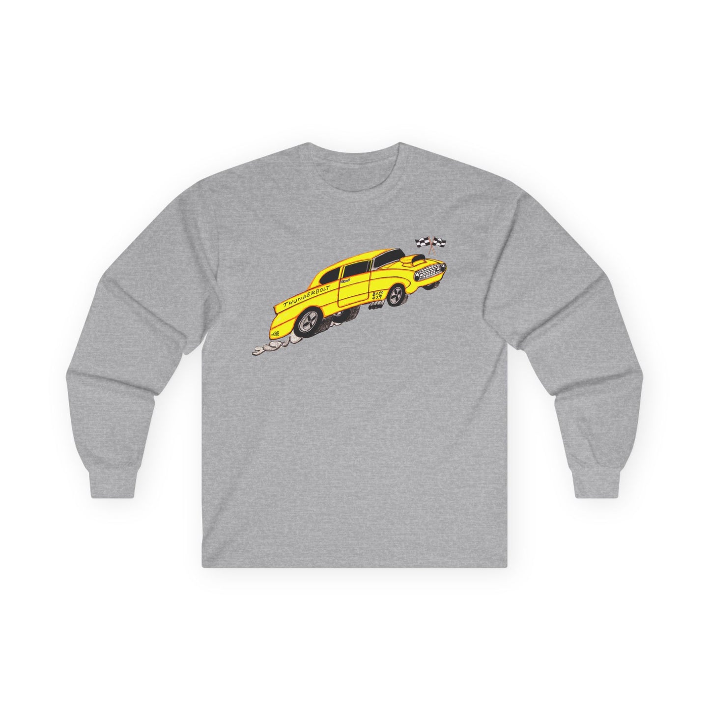 Yellow Ford Thunderbolt Softstyle Long Sleeve Tee