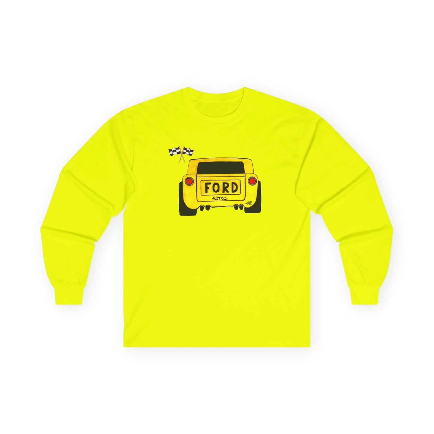 Yellow Ford Softstyle Long Sleeve Tee