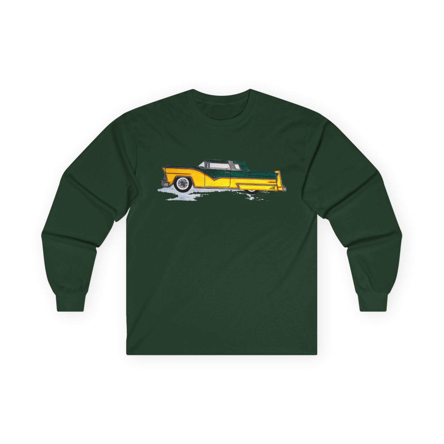 Green and Gold Cruiser Softstyle Long Sleeve Tee