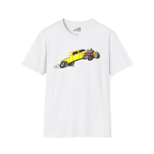 Yellow Hot Rod Softstyle Tee